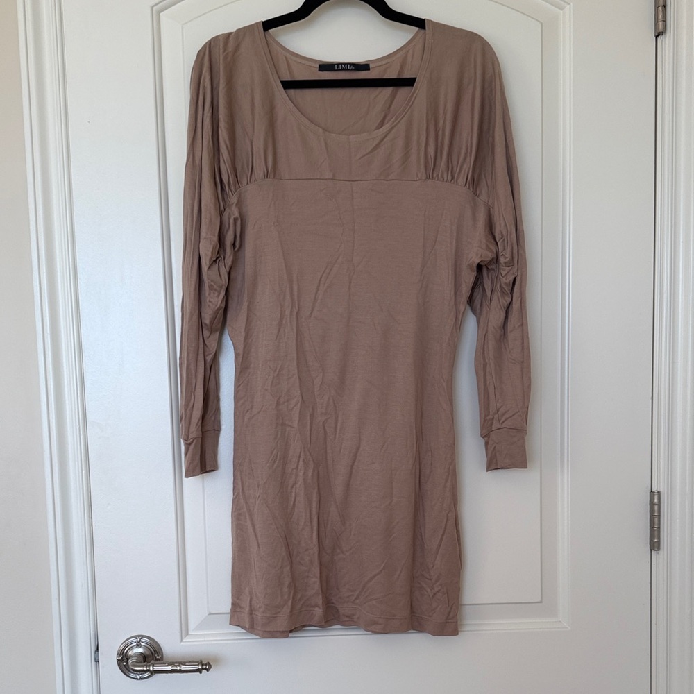 Elegant Taupe Long Sleeve tunic by Limi Feu